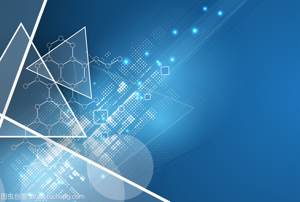 未來的技術風格。優雅商務科技演示文稿背景